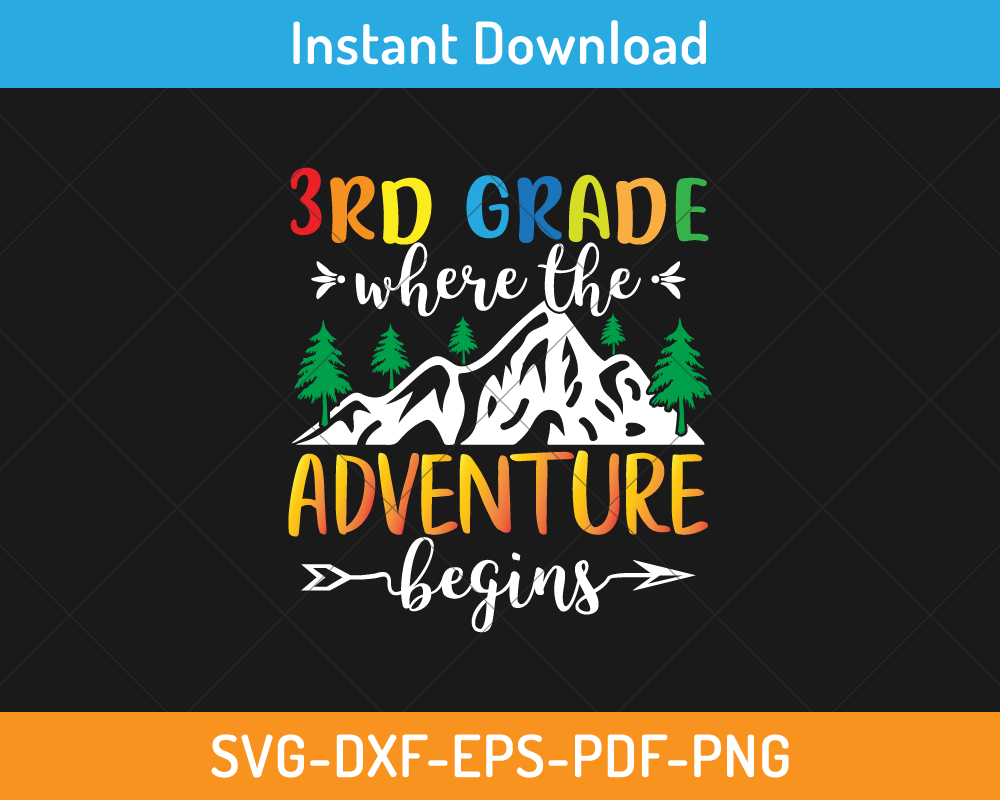 3rd grade where the adventure begins svg