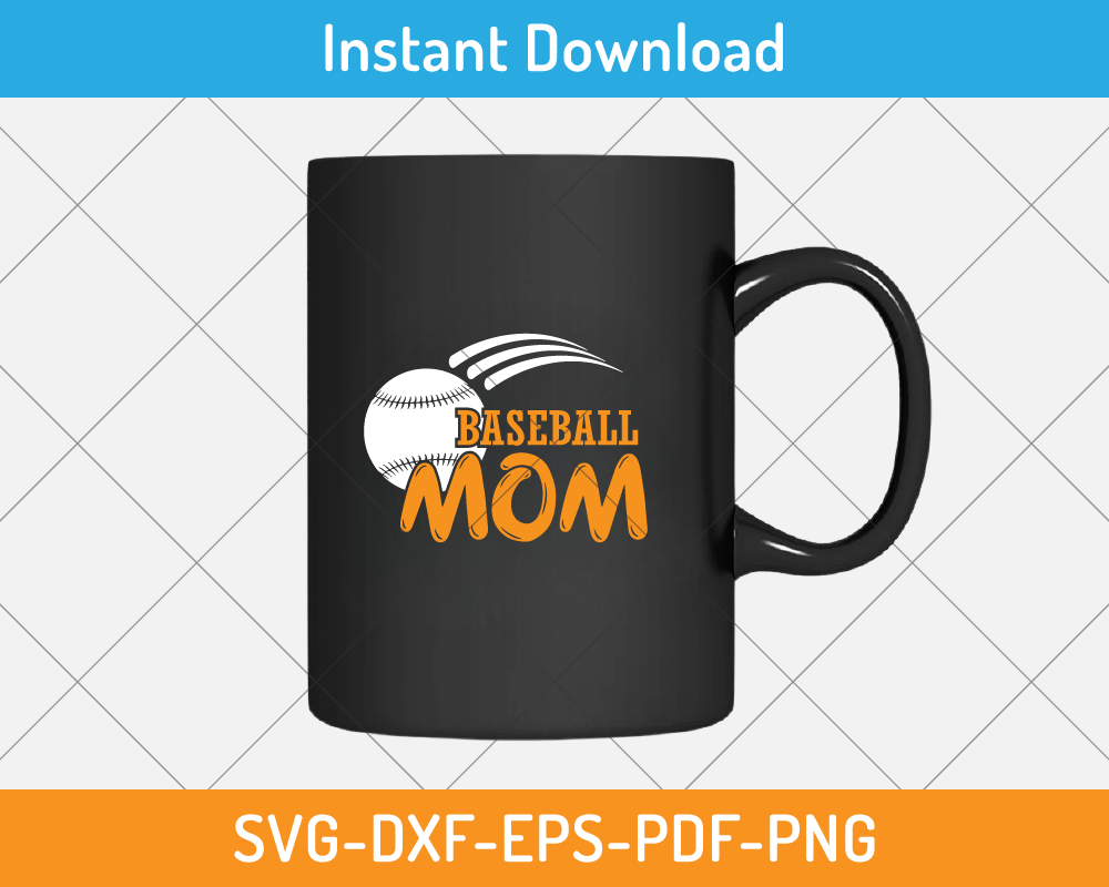 Simple Baseball Mom graphic SVG