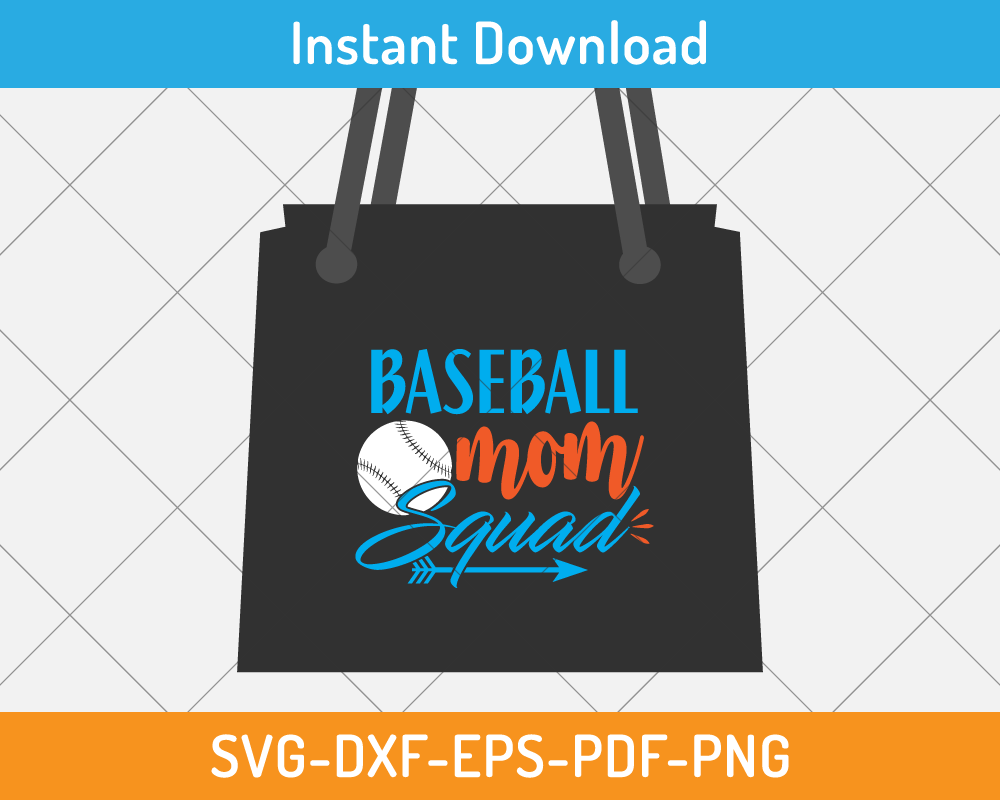 Bold and stylish Baseball Mom Squad SVG