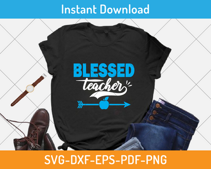 blessed teacher t-shirt design svg