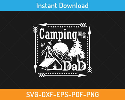 Camping dad svg