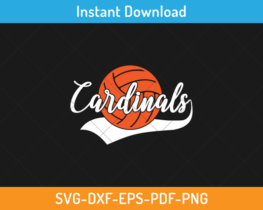 cardinals volleyball svg