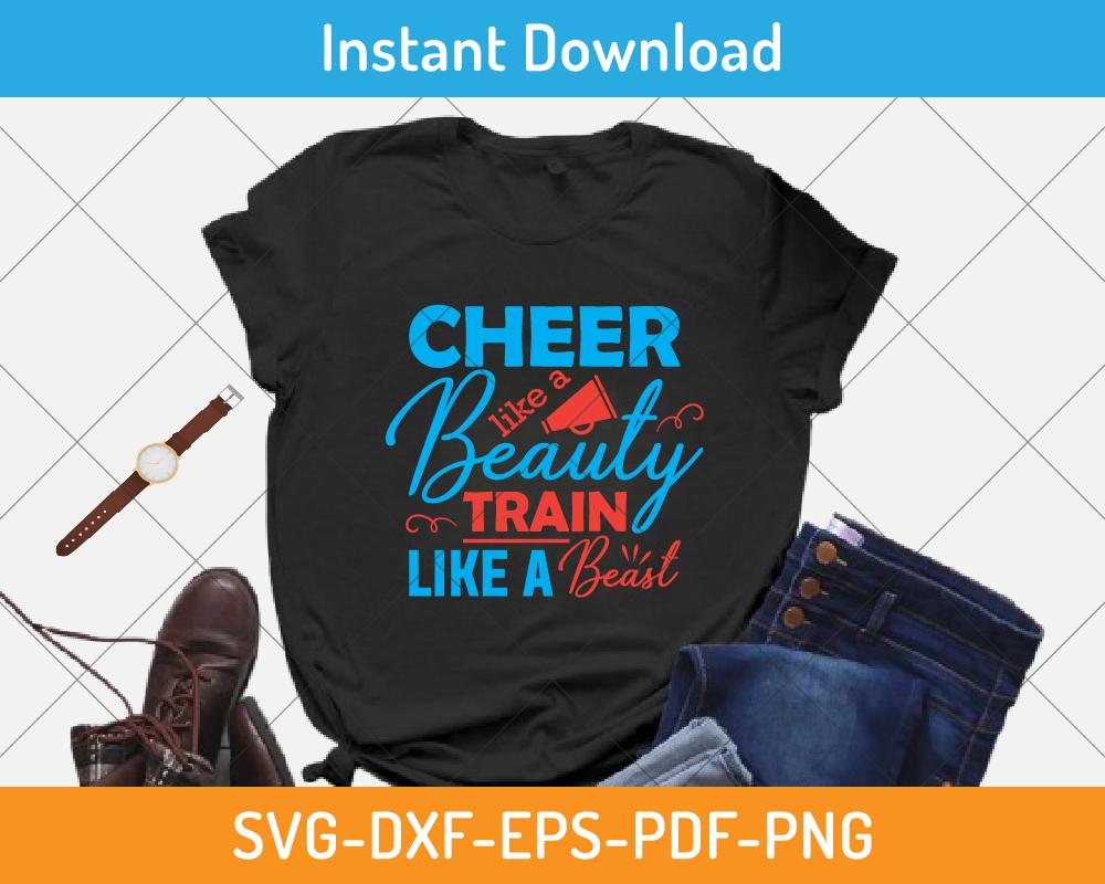 cheer like a beauty t-shirt design svg