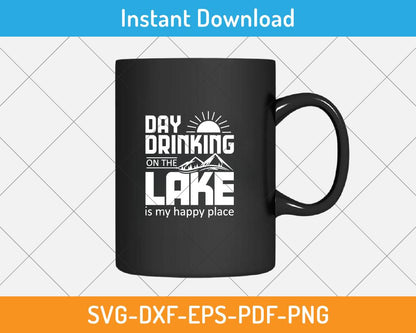 Day drinking on the lake svg print-ready png cutting file