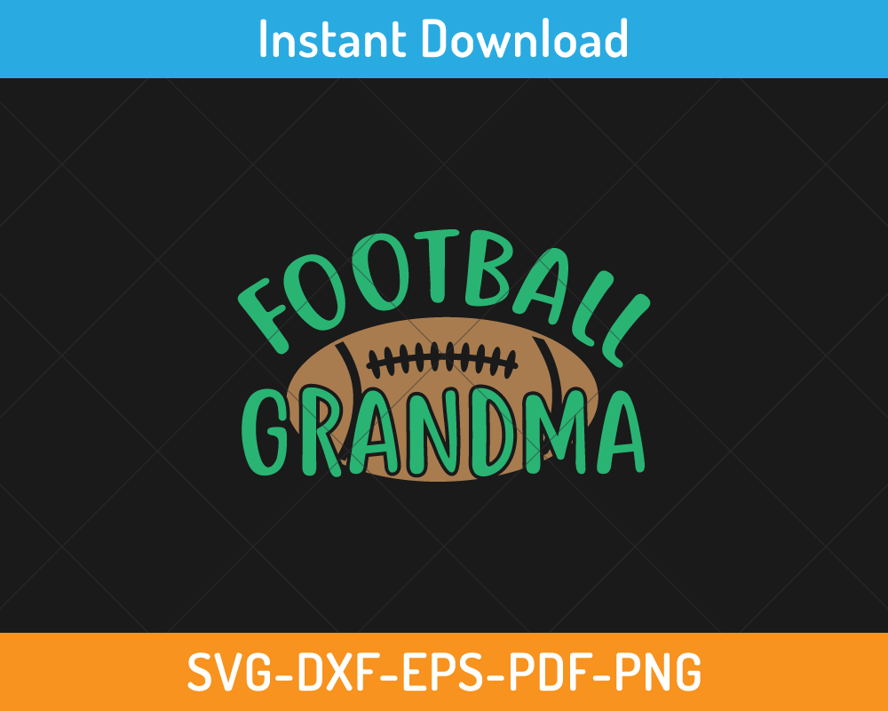 Football grandma svg