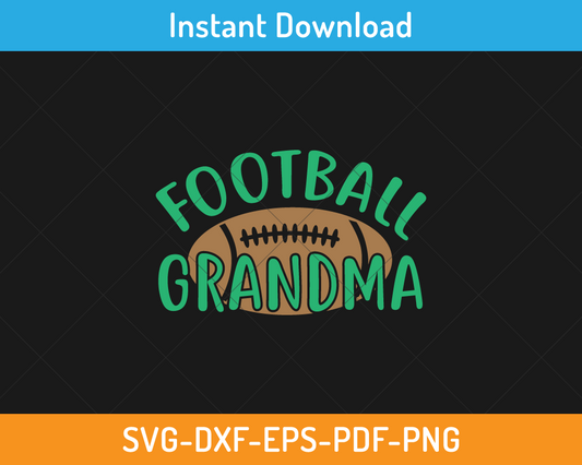 Football grandma svg