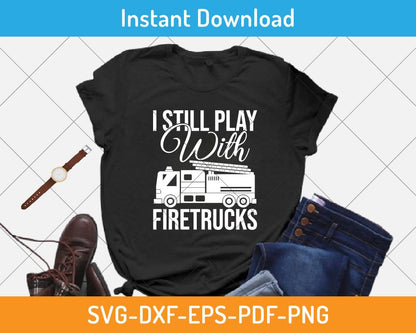 firetruck logo t-shirt design for firefighter svg