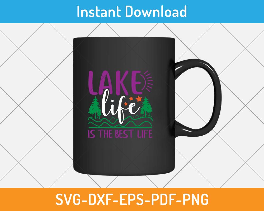 lake life quote gift design