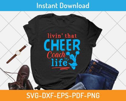 cheer coach life t-shirt design png