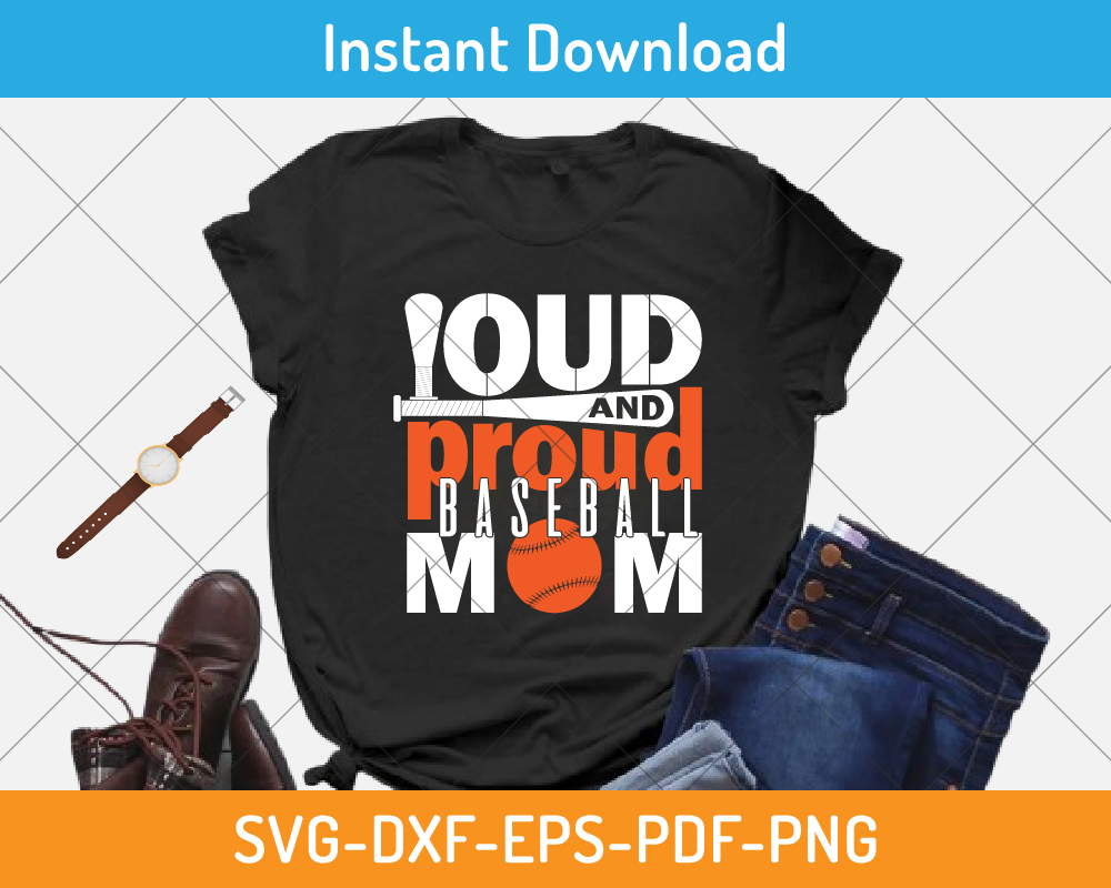 Bold Baseball Mom graphic with pride theme