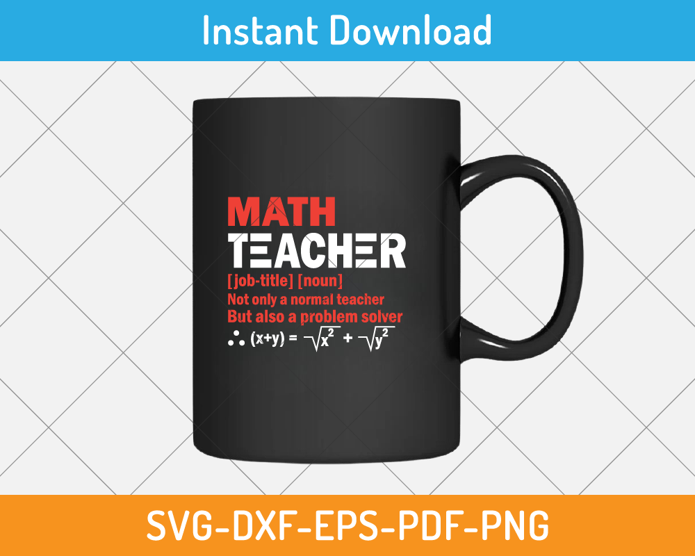 Math teacher not only a normal teacher svg