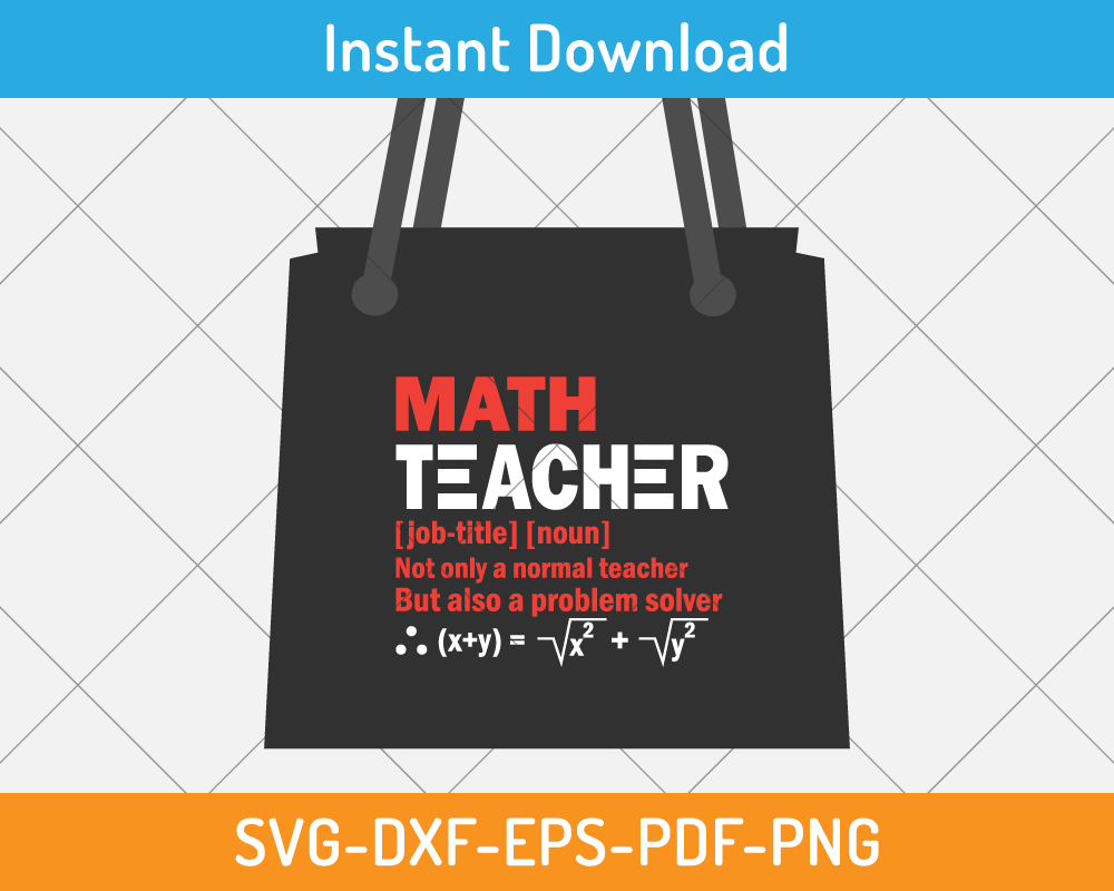 Math teacher not only a normal teacher svg