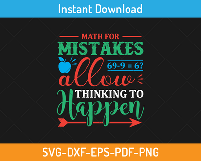 Mistakes allow thinking to happen svg