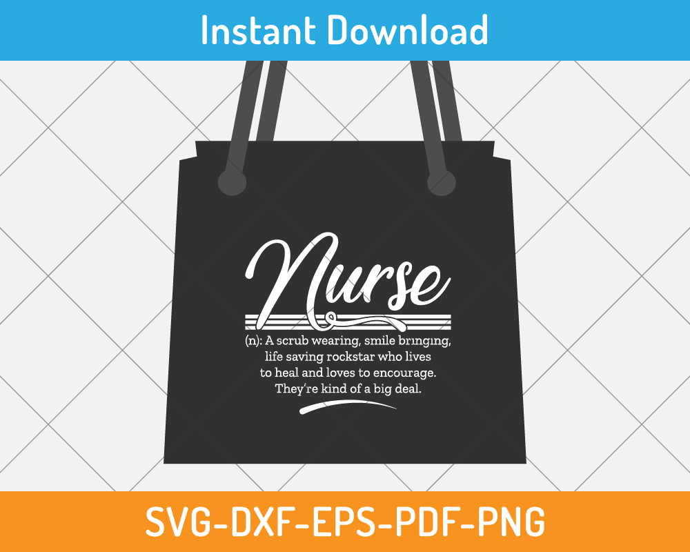 Nurse A scrub wearing, smile bringing svg