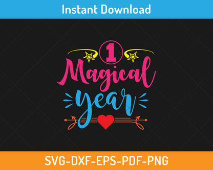 One magical year svg