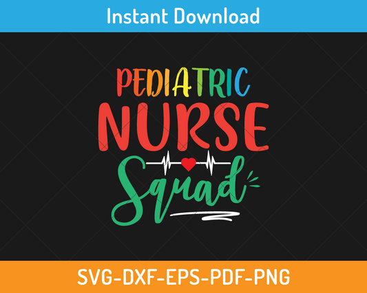 Pediatric nurse squad svg