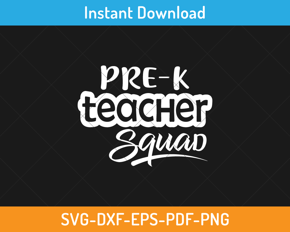 Pre-k teacher squad svg