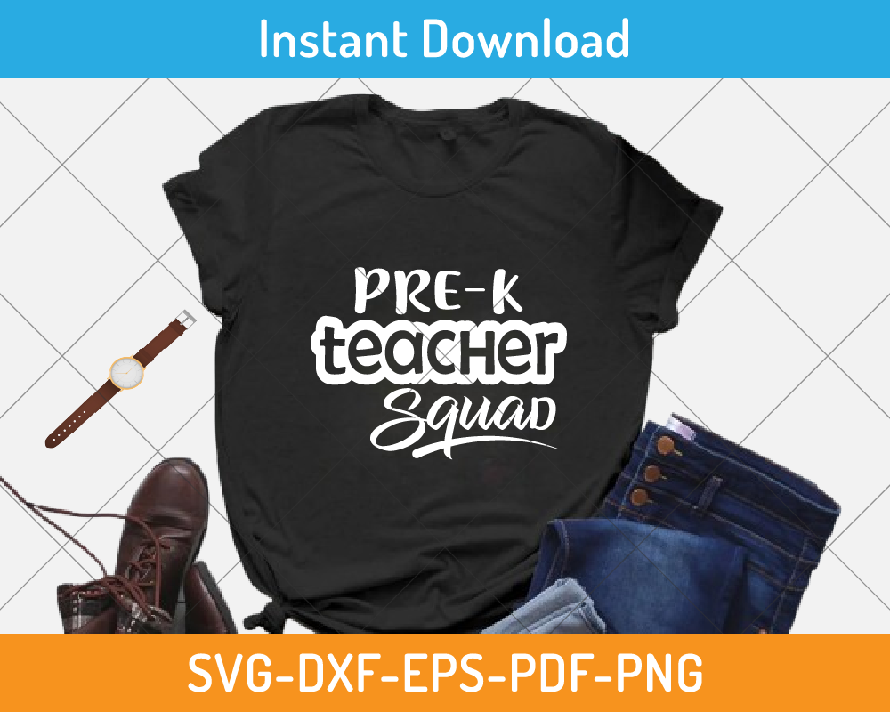 Pre-k teacher squad svg