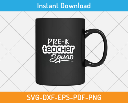 Pre-k teacher squad svg