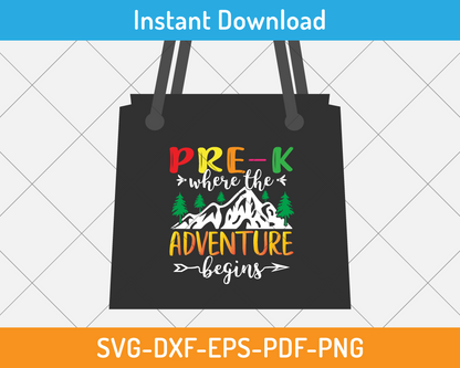 Pre-k where adventure begins svg