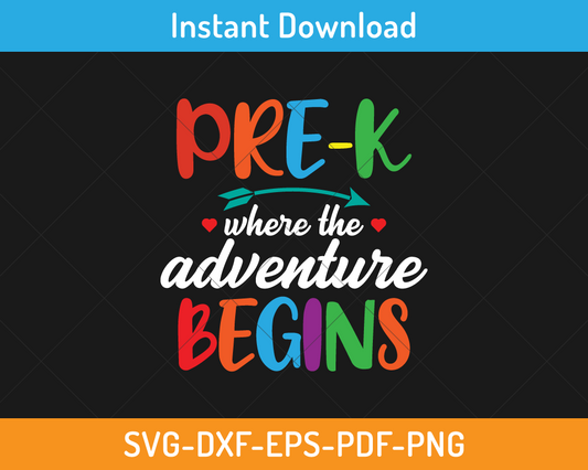 Pre-k where the adventure svg