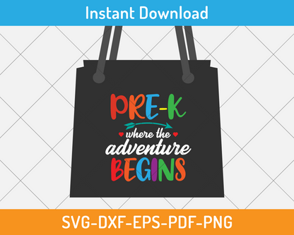 Pre-k where the adventure svg