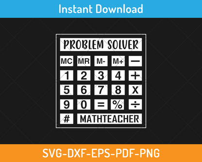 Problem solver math teacher svg