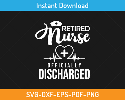 Retired nurse officially discharged svg