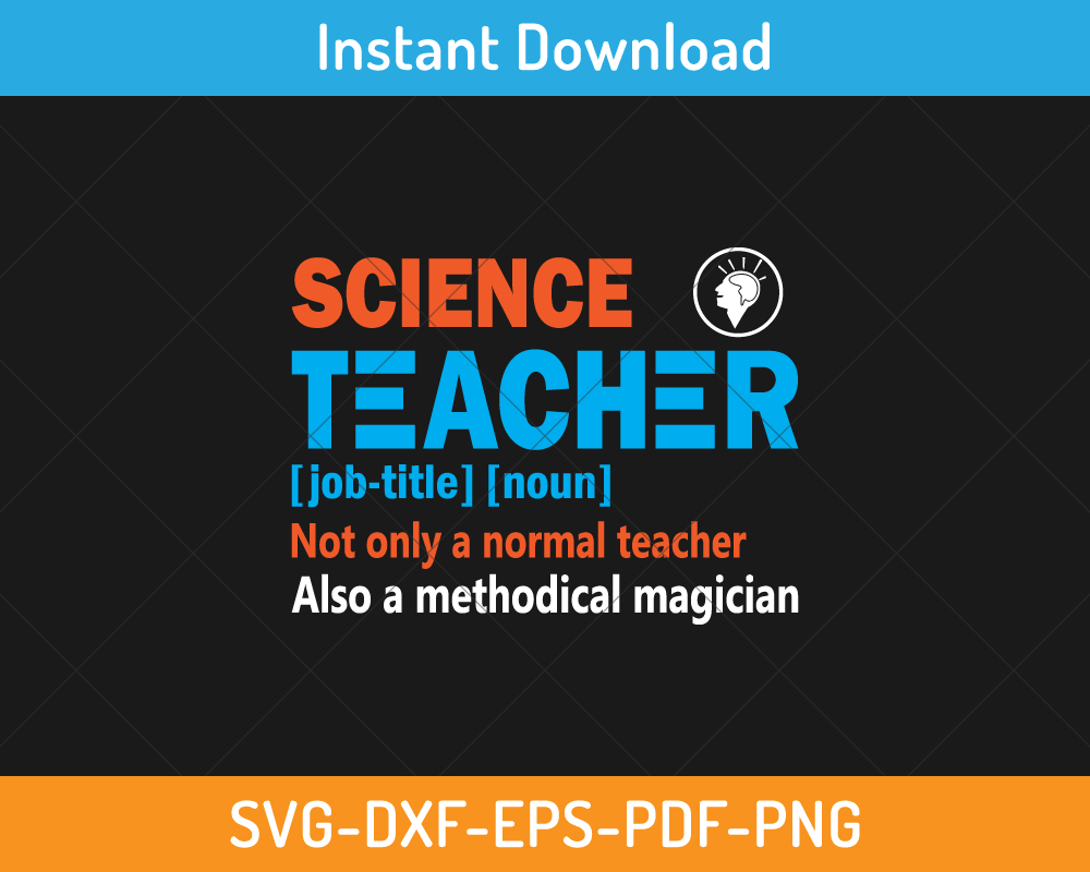 Science teacher not only a normal teacher svg