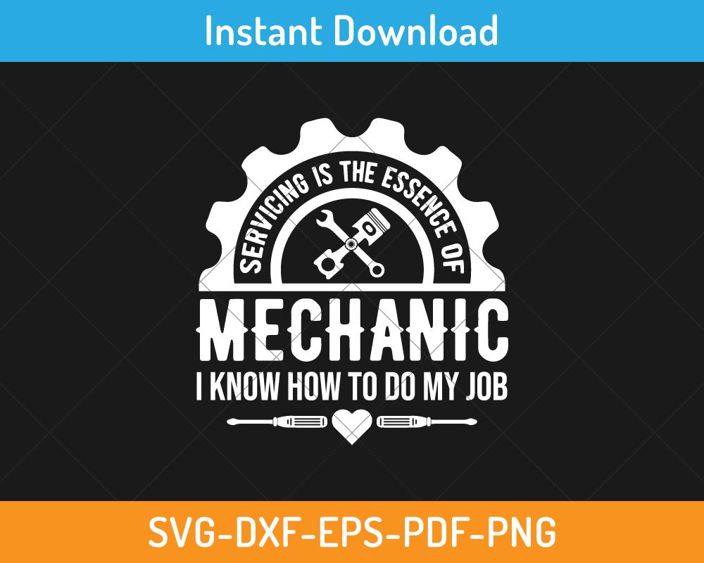 Servicing is the essence of mechanic svg