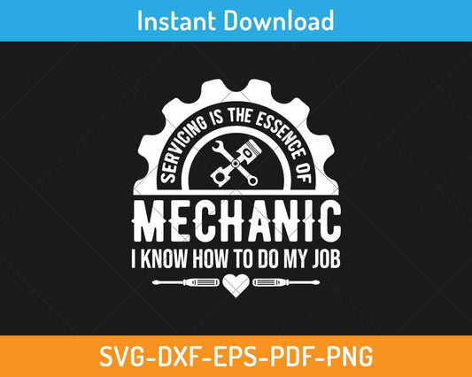 Servicing is the essence of mechanic svg