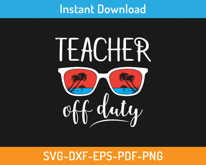 Teacher off duty svg