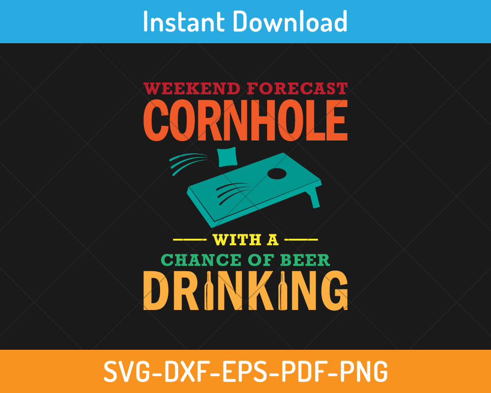 Weekend forecast cornhole svg