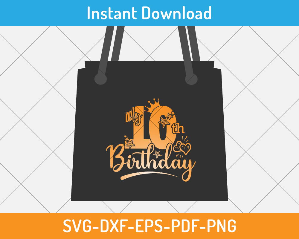 10th birthday svg